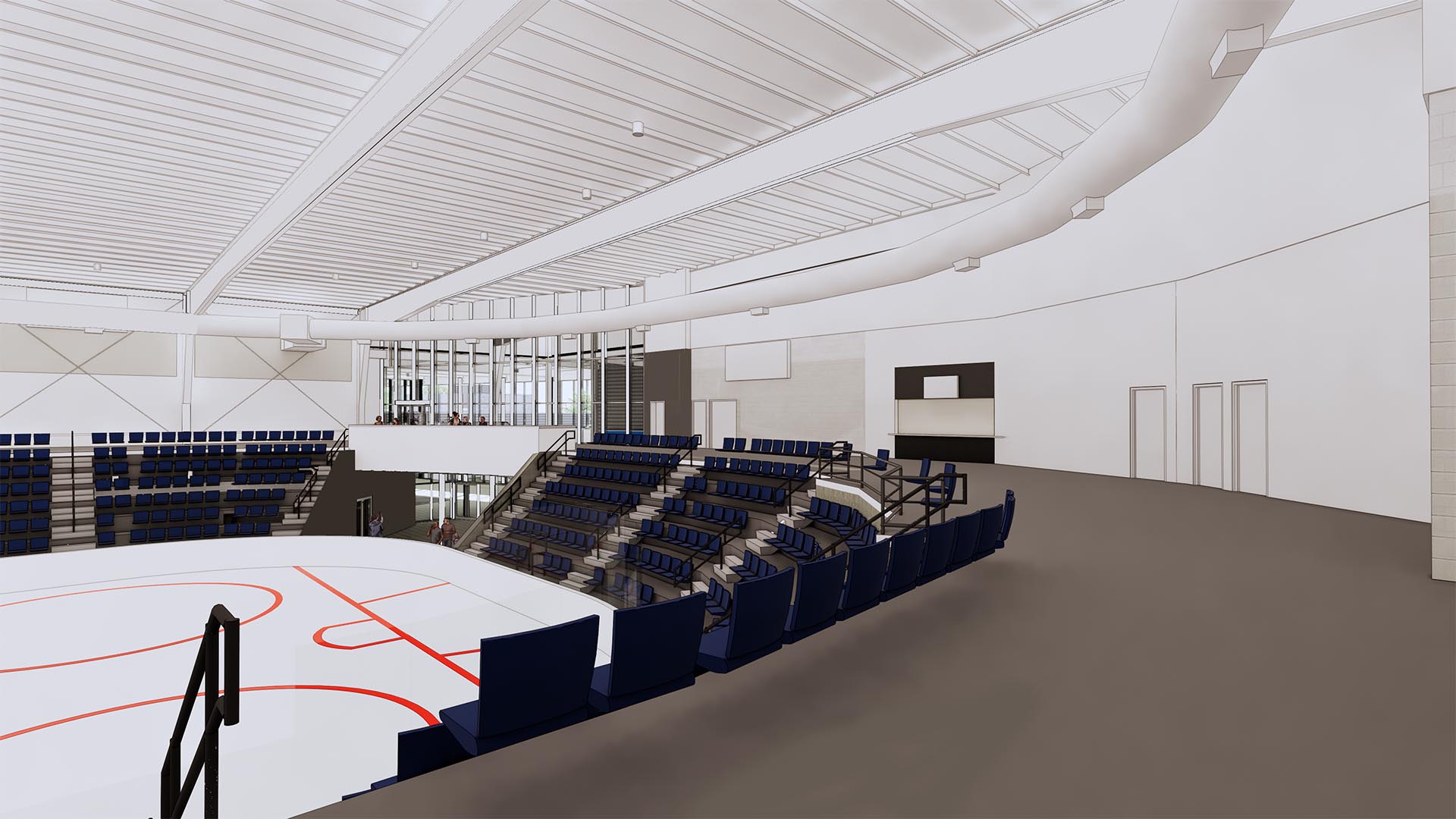 Interior Spectator Arena View To Lobby