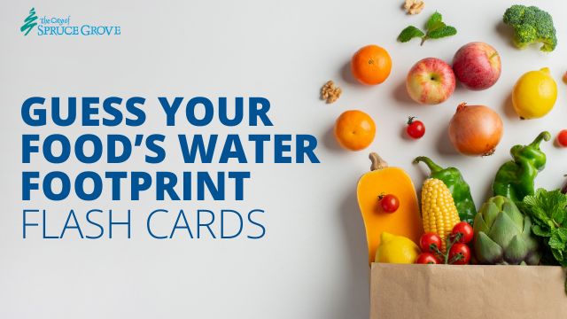 Guess your food&#x27;s water footprint flash cards